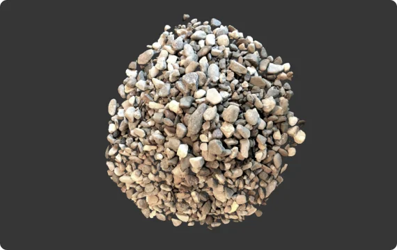 Delaware River Gravel, stone from Eastside Bulk