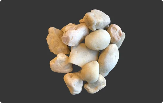 Pearl Pebble, stone from Eastside Bulk