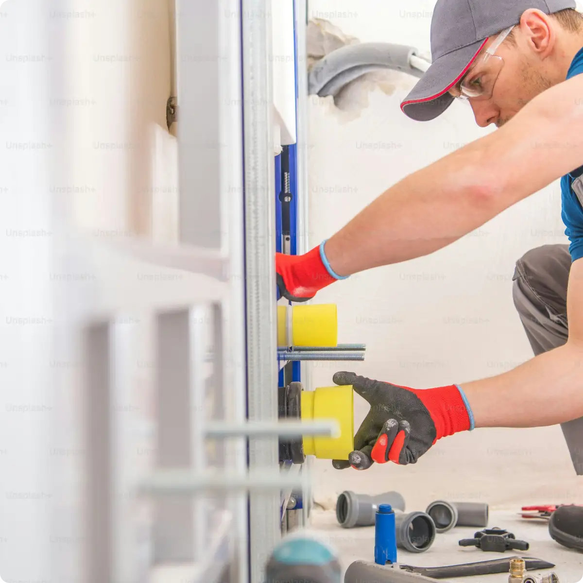 Residential plumbing services include: